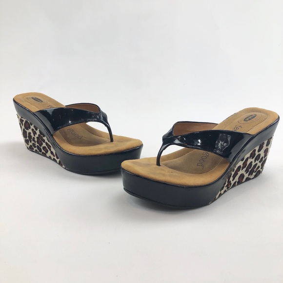Dr. Scholl’s Fever Cheetah Thong Sandal Wedges